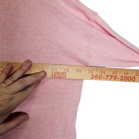 Lilly Pulitzer Pink 3/4 Sleeve Top Gold Trim Ruffle Cuffs XS Minimalist Workwear - Picture 8 of 9